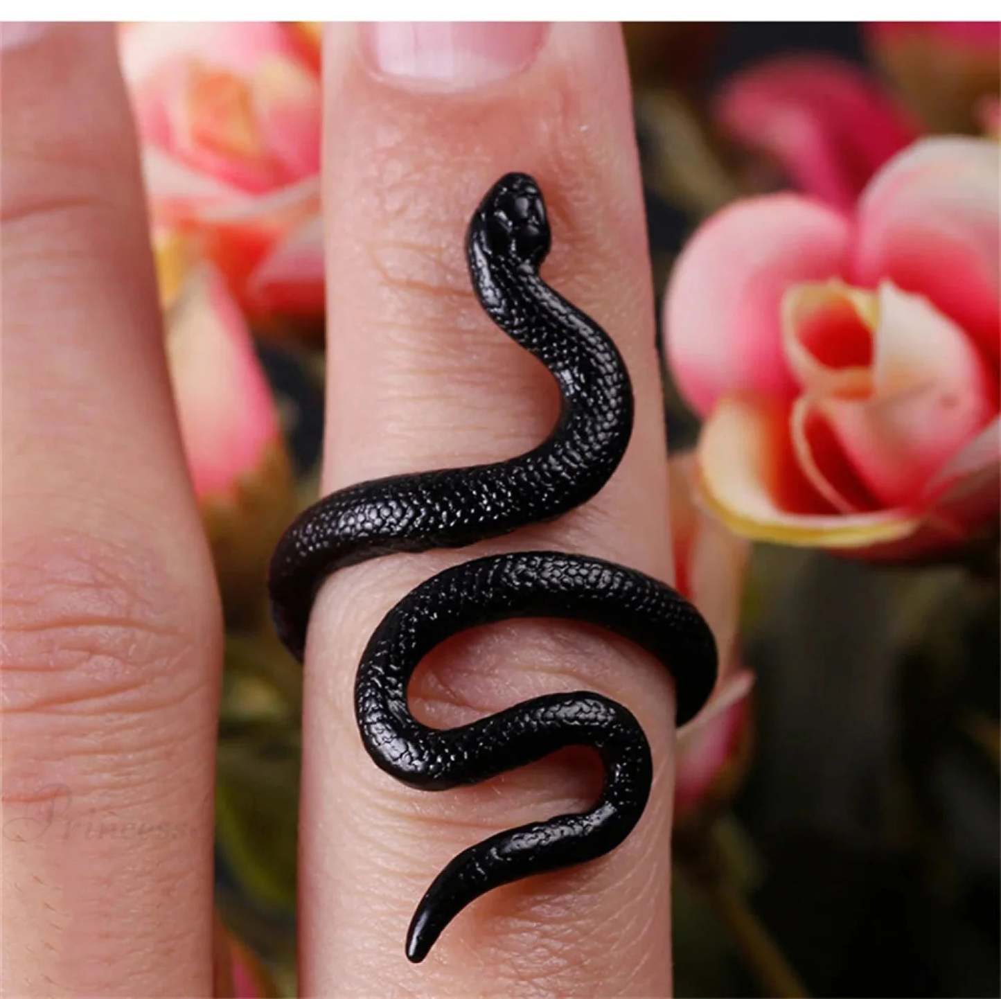 Anime Rebel Gothic Serpent Band resizable / Black Snake