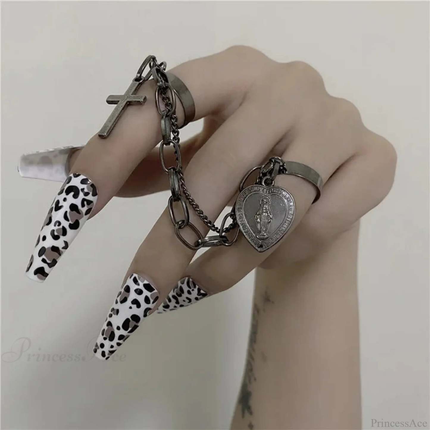 Antique Cross Star Gothic Band sliver04