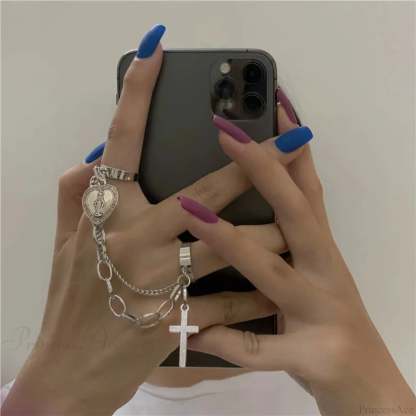 Antique Cross Star Gothic Band sliver05