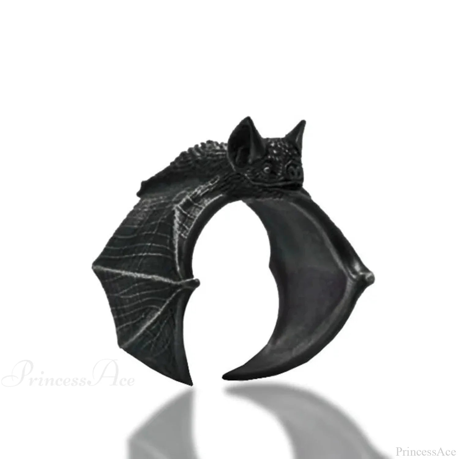 Antique Halloween Bat Gothic Ring black