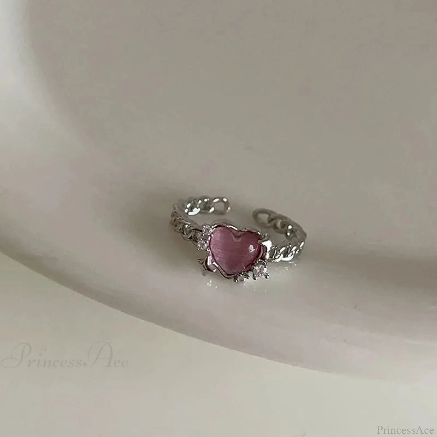 Antique Mysterious Zircon Cross Band sliver01