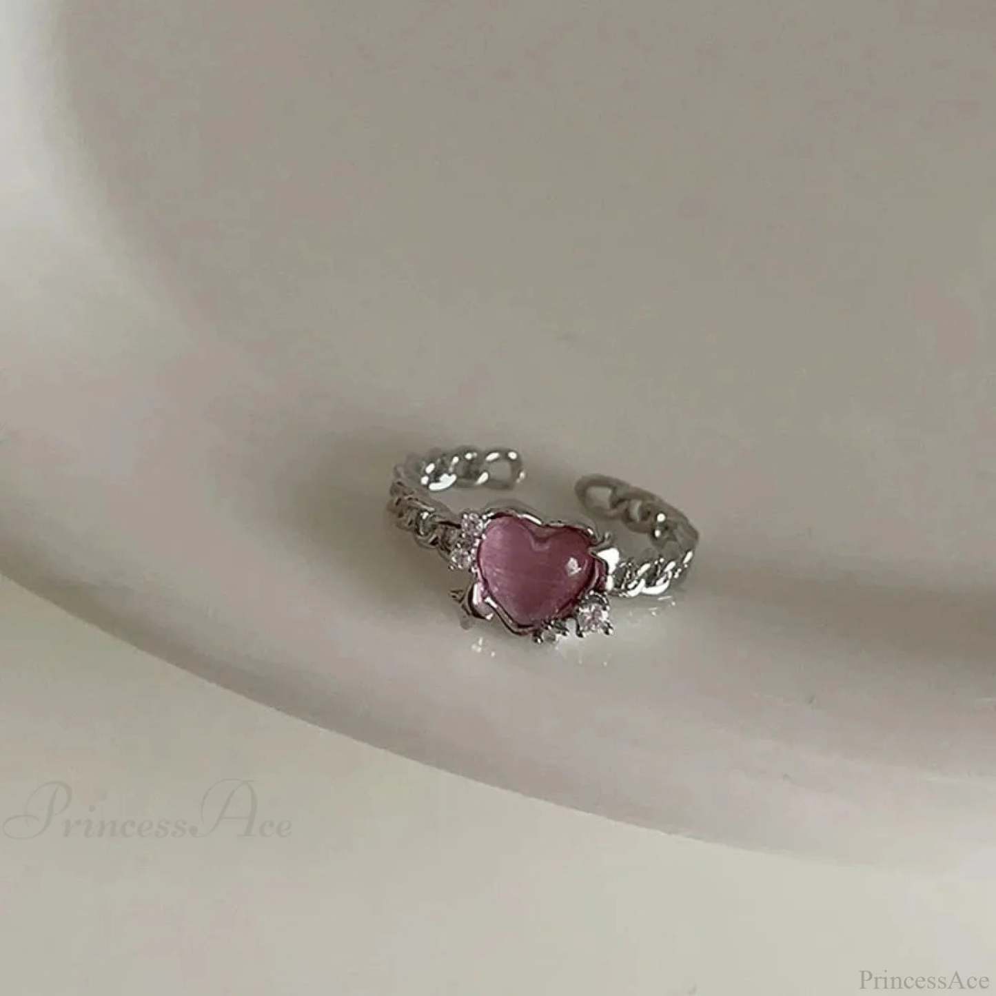 Antique Mysterious Zircon Cross Band sliver01