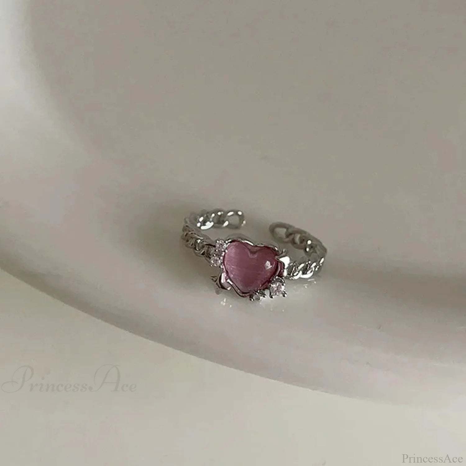 Antique Mysterious Zircon Cross Band sliver01