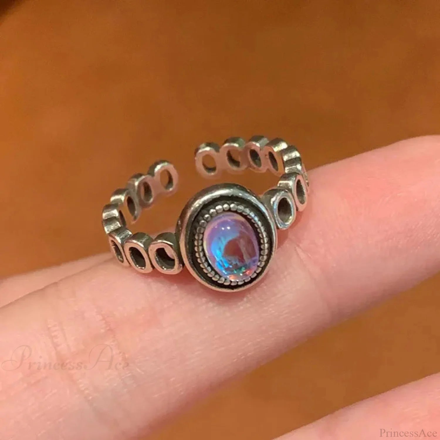 Antique Mysterious Zircon Cross Band sliver03