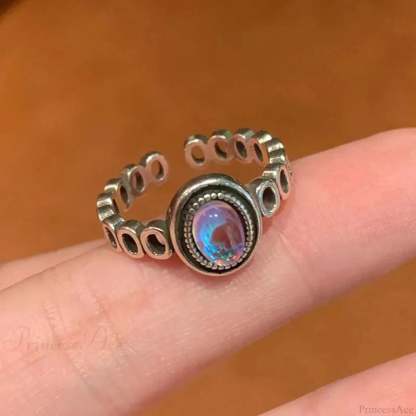 Antique Mysterious Zircon Cross Band sliver03