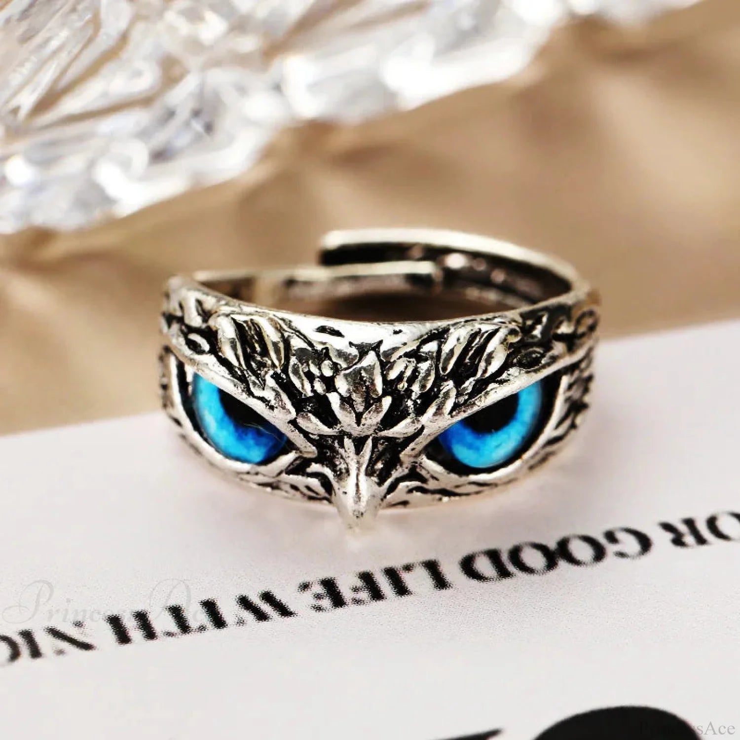 Antique Owl Creature Dark Ring