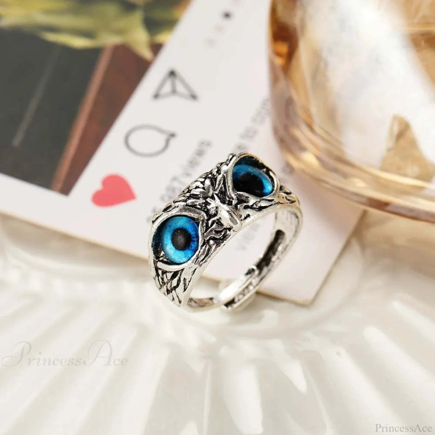 Antique Owl Creature Dark Ring