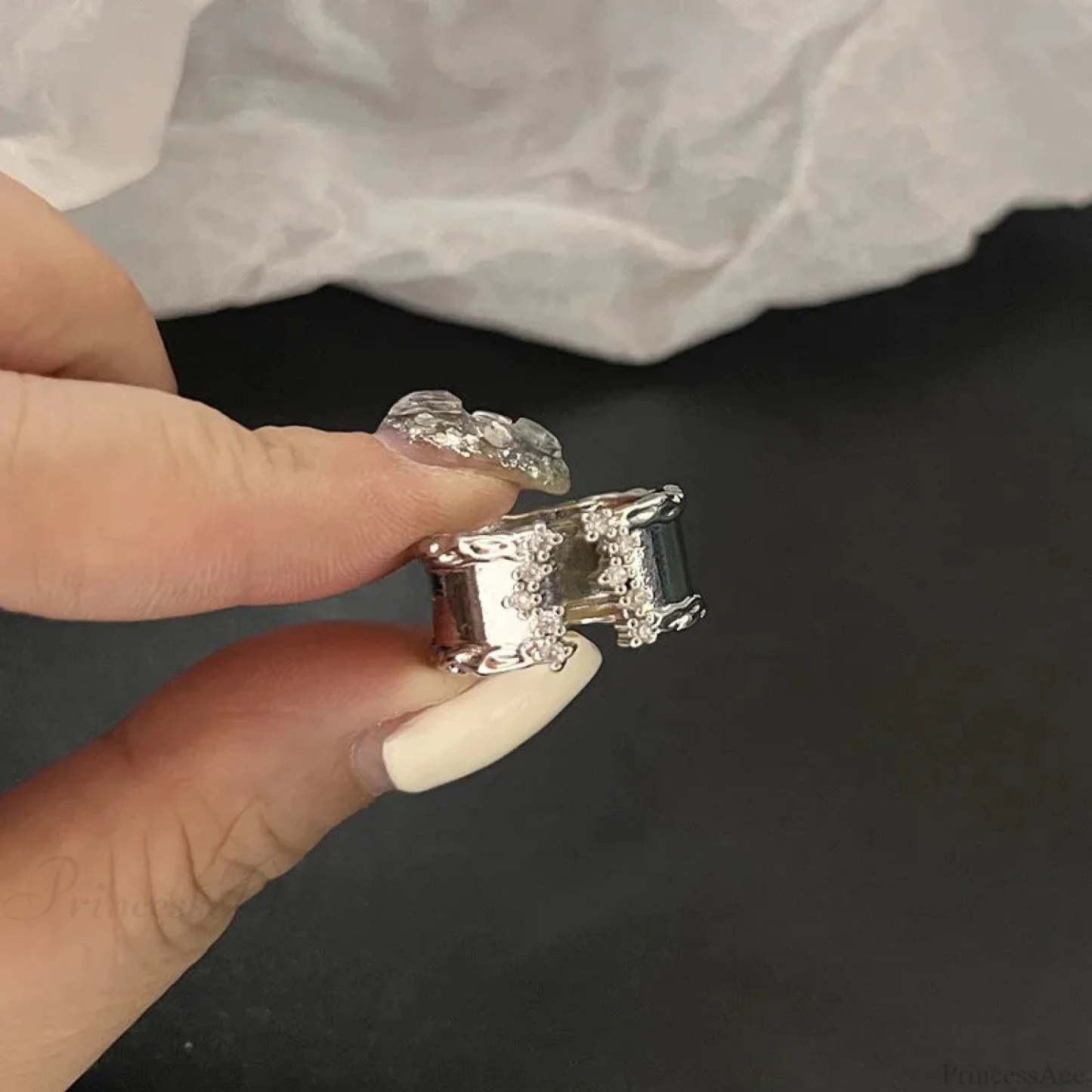 Antique Seraphic Silver Gothic Band sliver2