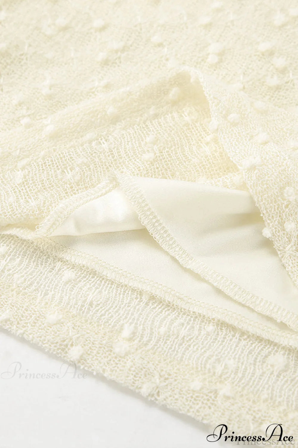 Apricot Off Shoulder Lace Knit Long Sleeve Tee