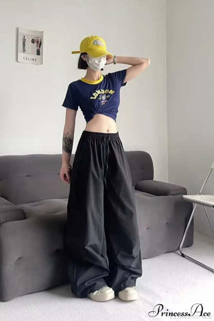 Athletic Stretchy Waist Relaxed Cargo Pants