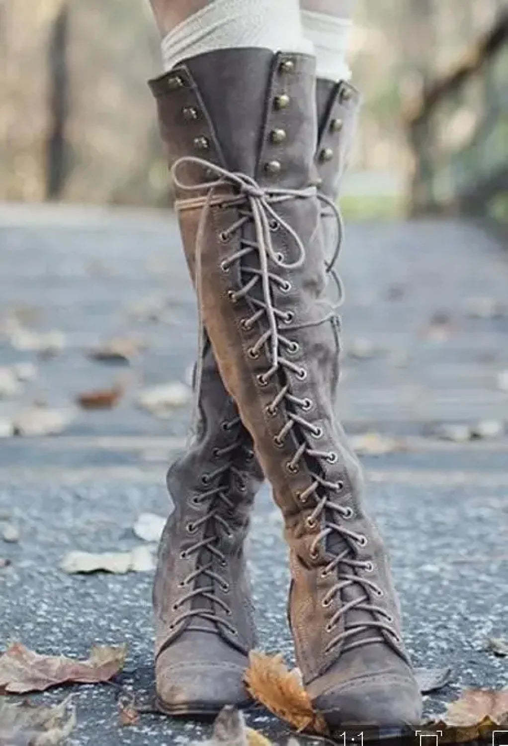 Autumn Winter Long Tube Keep Warm Thigh High Sewing Thread Rivet Zipper Knee High Boot
