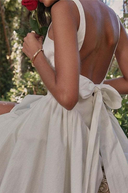 Sexy Backless Bow Tie Party Dress