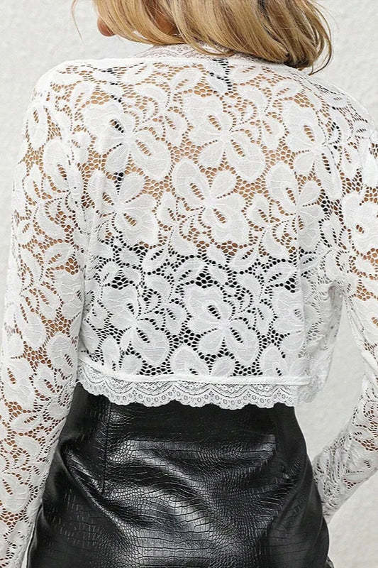 Crochet Lace Shrug Cardigan