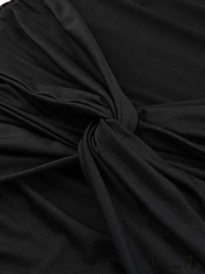 Backless Split One Trendy Shoulder Ribbed Maxi Dress Dresses