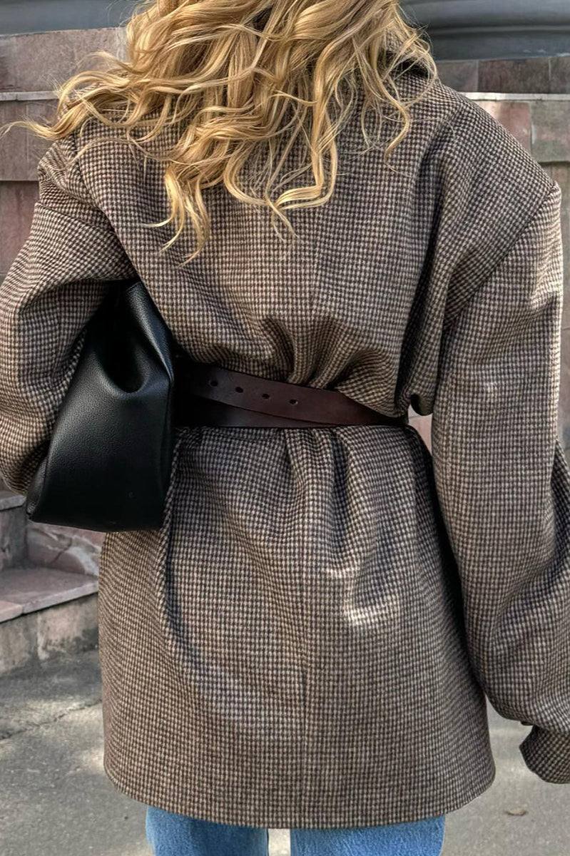 Double Breasted Wool Blazer Coat