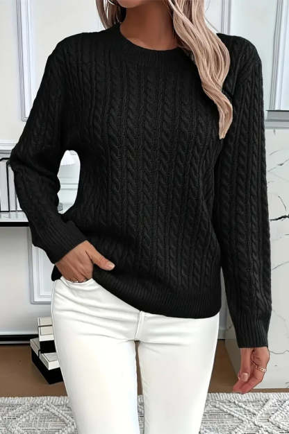 Casual Round Neck Knit Sweater
