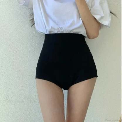 Black High Waist Booty Short Black / S