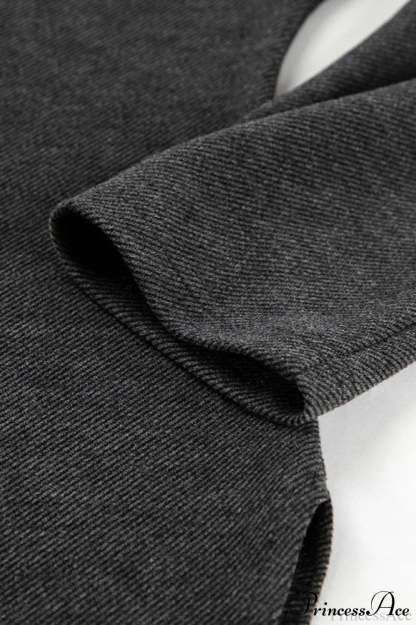 Black Off Shoulder Knit Slim Long Sleeve Tee