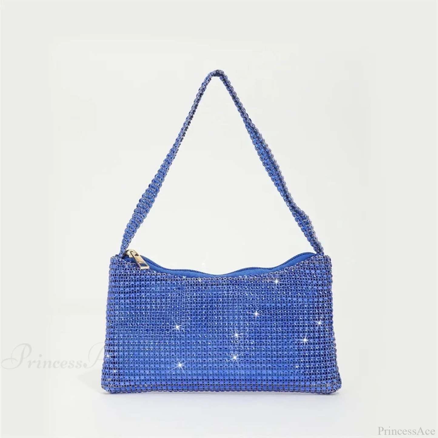 Bling Rhinestone Evening Purse Diamond Shoulder Wedding Party Clutch SKY BLUE clutchbag-250126