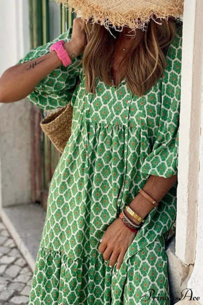 Bohemian Printed Stylish Maxi Dress Dresses