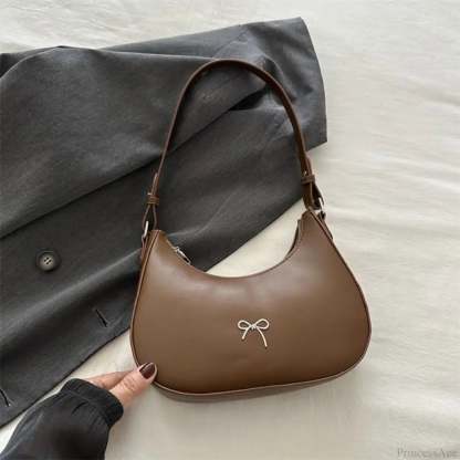 Bowknot Solid PU Leather Shoulder Bag Style E shoulder-250126