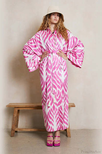 Brigitte One Of A Graceful Kind Ikat Maxi Kimono