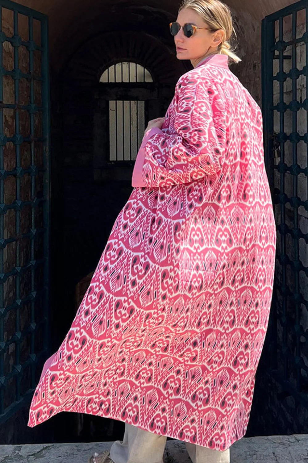 Brigitte One Of A Graceful Kind Ikat Maxi Kimono