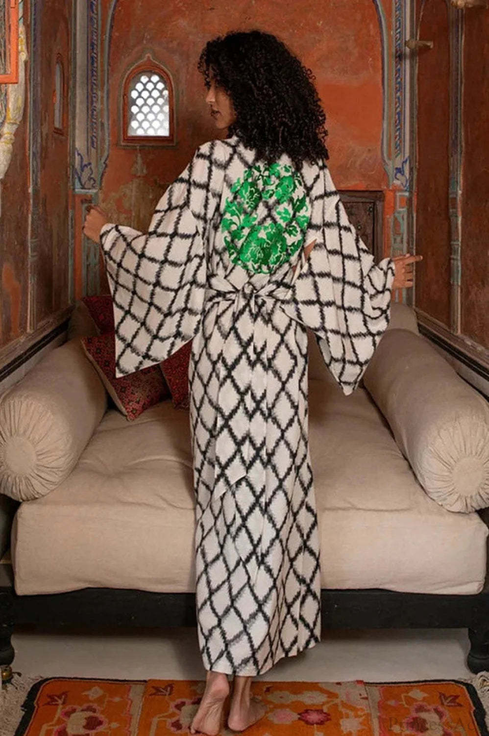 Brigitte One Of A Graceful Kind Ikat Maxi Kimono