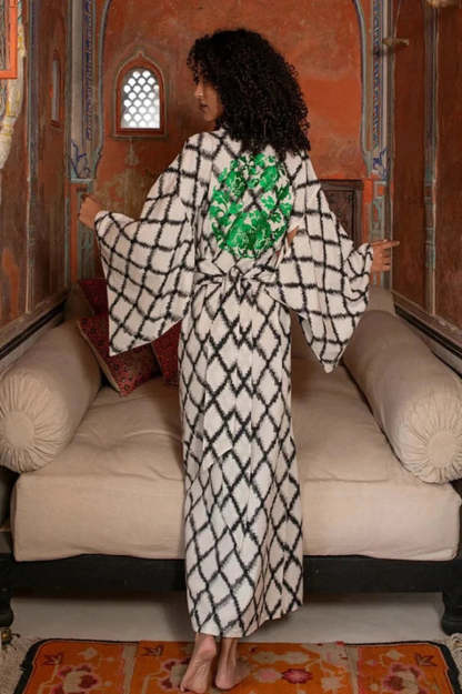 Brigitte One Of A Graceful Kind Ikat Maxi Kimono