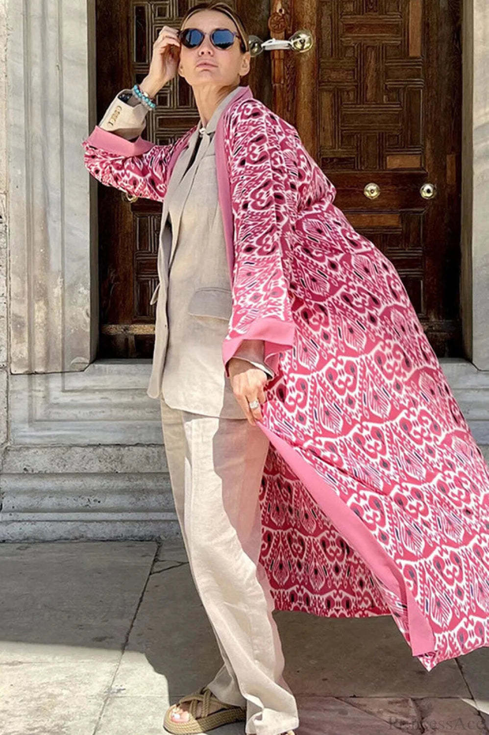 Brigitte One Of A Graceful Kind Ikat Maxi Kimono