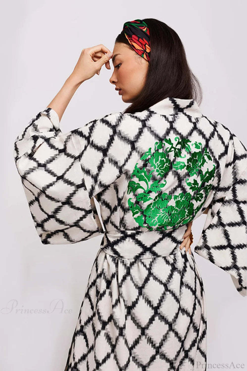 Brigitte One Of A Graceful Kind Ikat Maxi Kimono