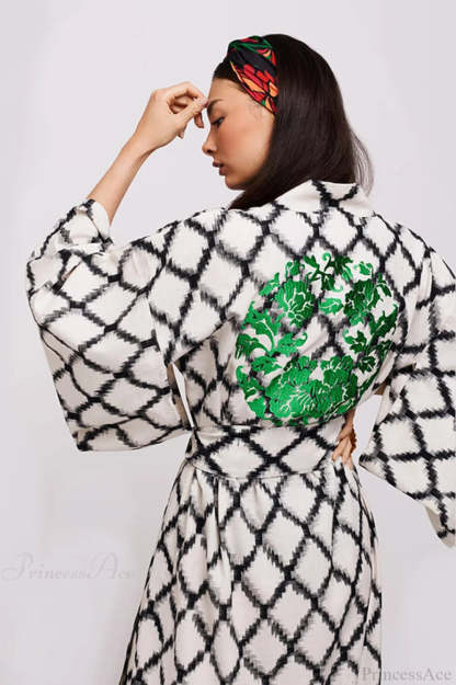 Brigitte One Of A Graceful Kind Ikat Maxi Kimono
