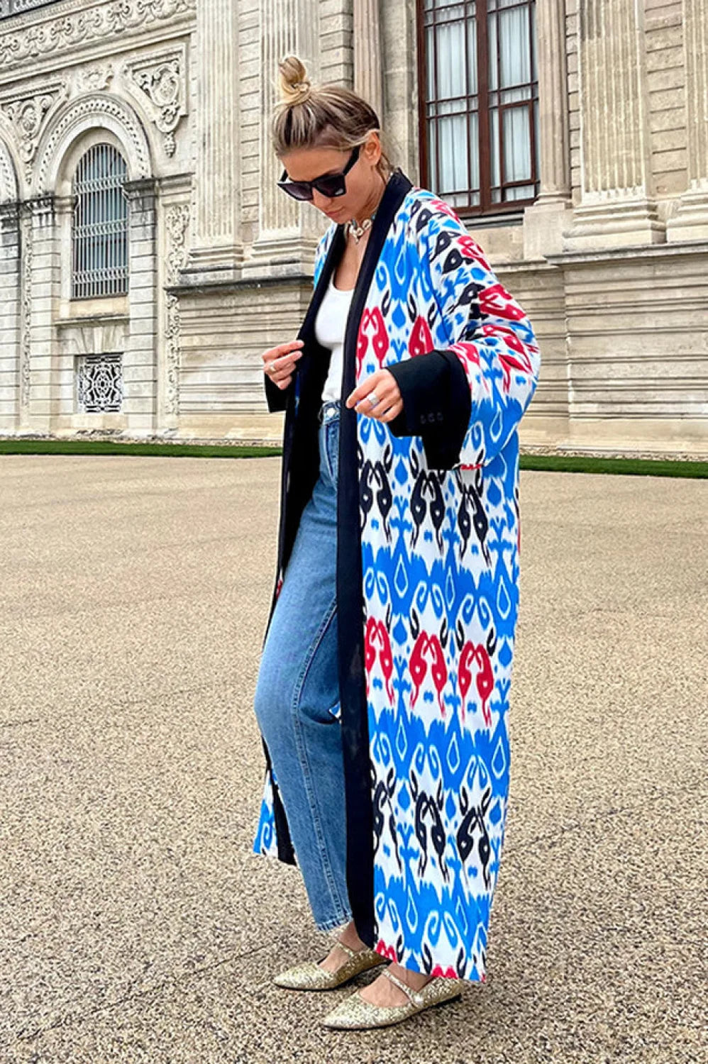 Brigitte One Of A Graceful Kind Ikat Maxi Kimono