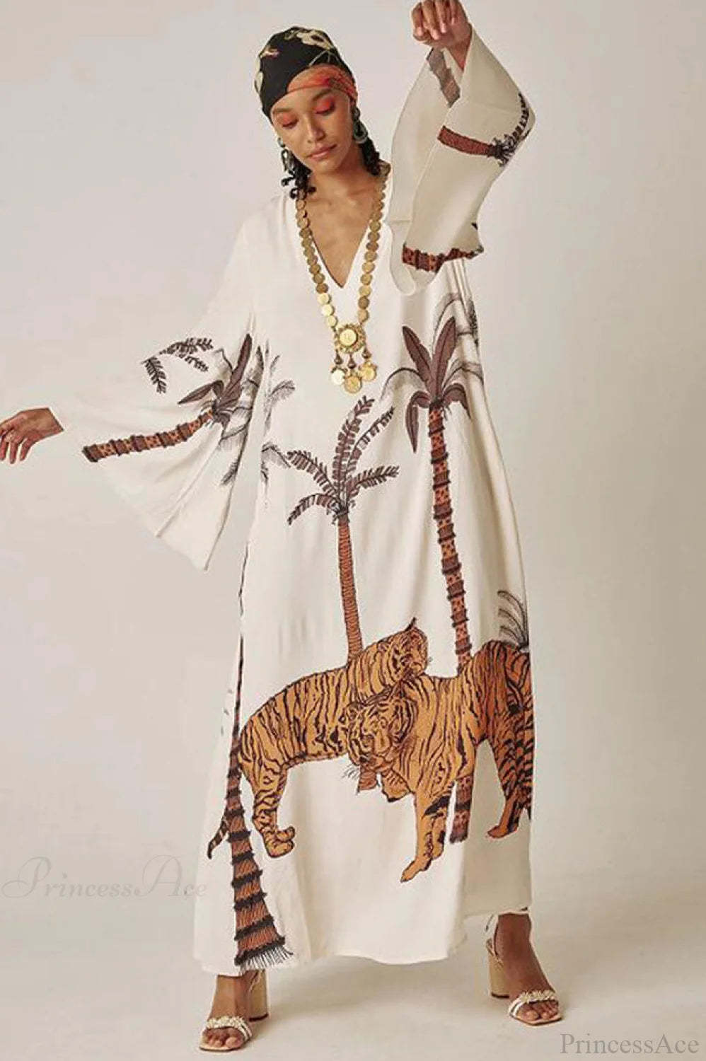 Brigitte One Of A Graceful Kind Ikat Maxi Kimono