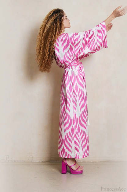 Brigitte One Of A Graceful Kind Ikat Maxi Kimono