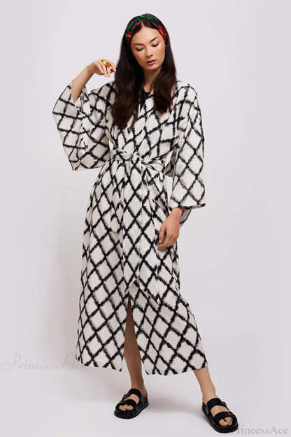 Brigitte One Of A Graceful Kind Ikat Maxi Kimono 2# / Size