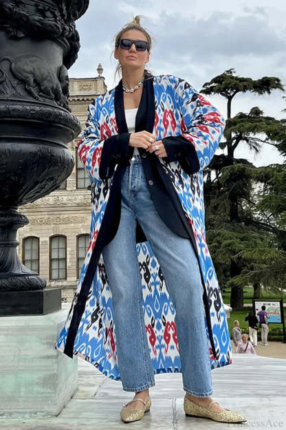 Brigitte One Of A Graceful Kind Ikat Maxi Kimono 9# / Size