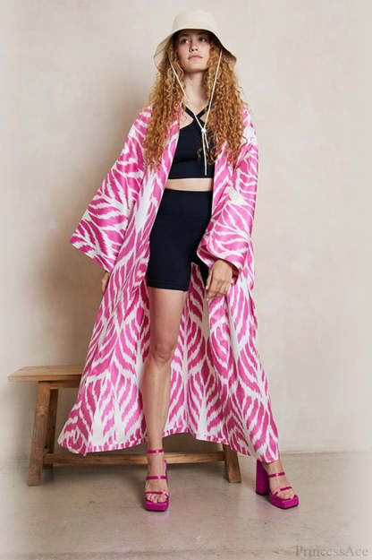Brigitte One Of A Graceful Kind Ikat Maxi Kimono 11# / Size