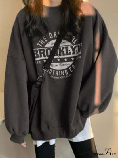 Broken Dreams Graceful Y2K Crop Top Dark Gray / M Sweatshirts