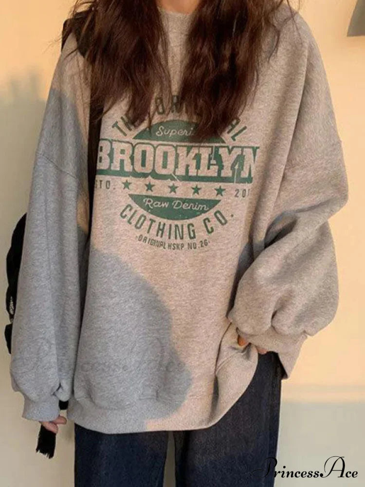 Broken Dreams Graceful Y2K Crop Top Gray / M Sweatshirts
