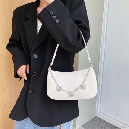 Butterfly Chain PU Leather Travel Shoulder Bag shoulder-250126