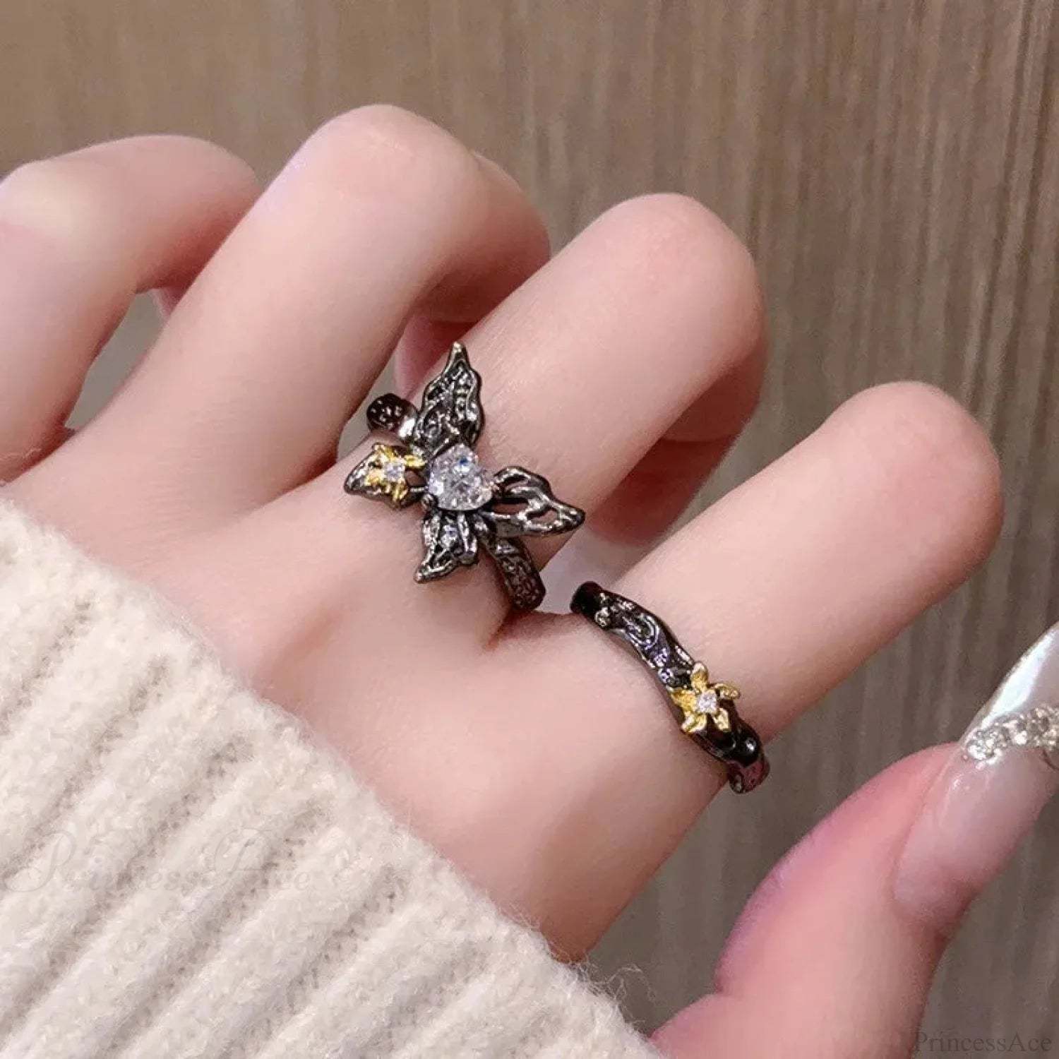 Butterfly Gothic Punk Style Ring