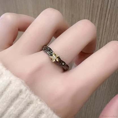 Butterfly Gothic Punk Style Ring sliver 02