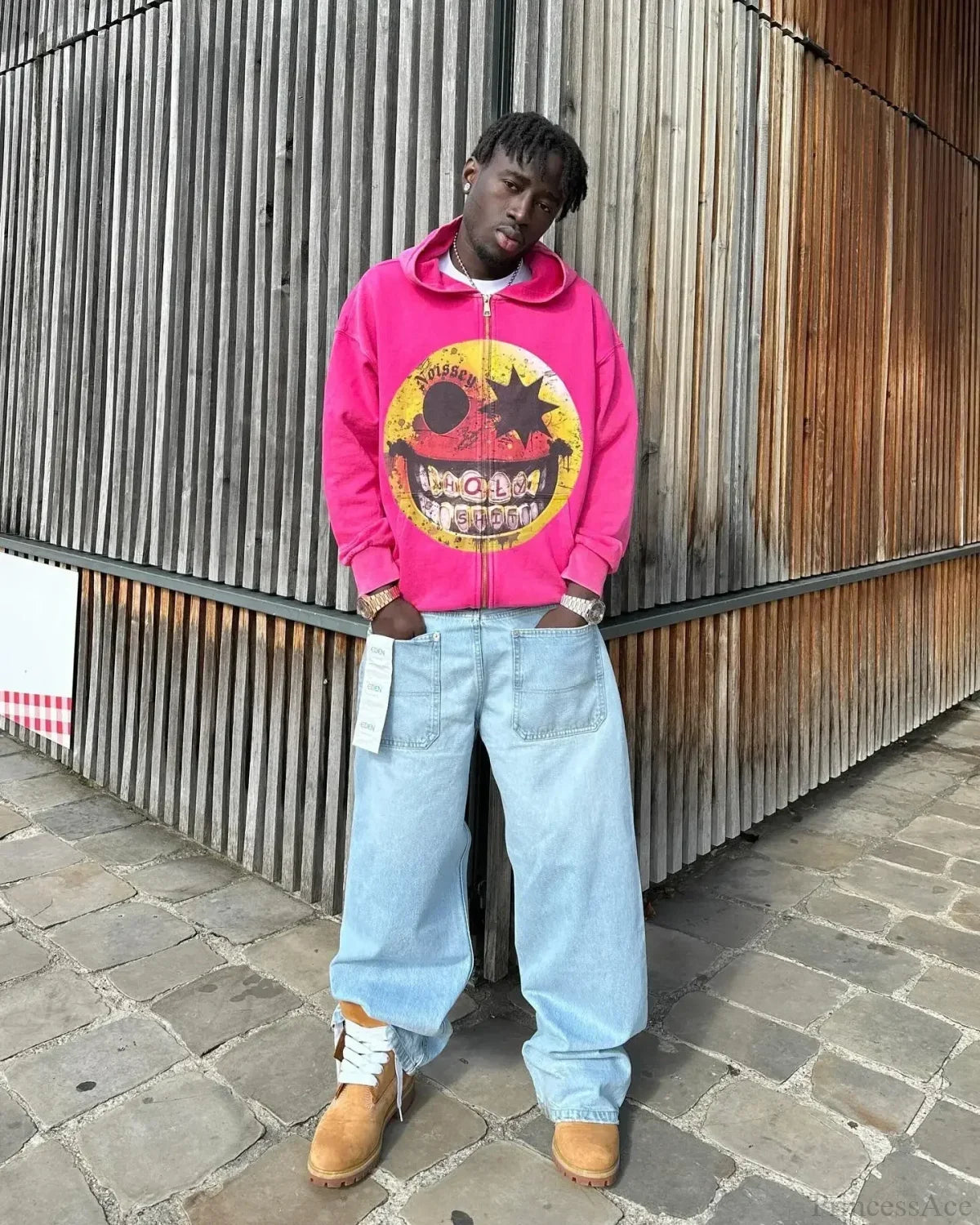 Cartoon Pattern Zipper Hoodie