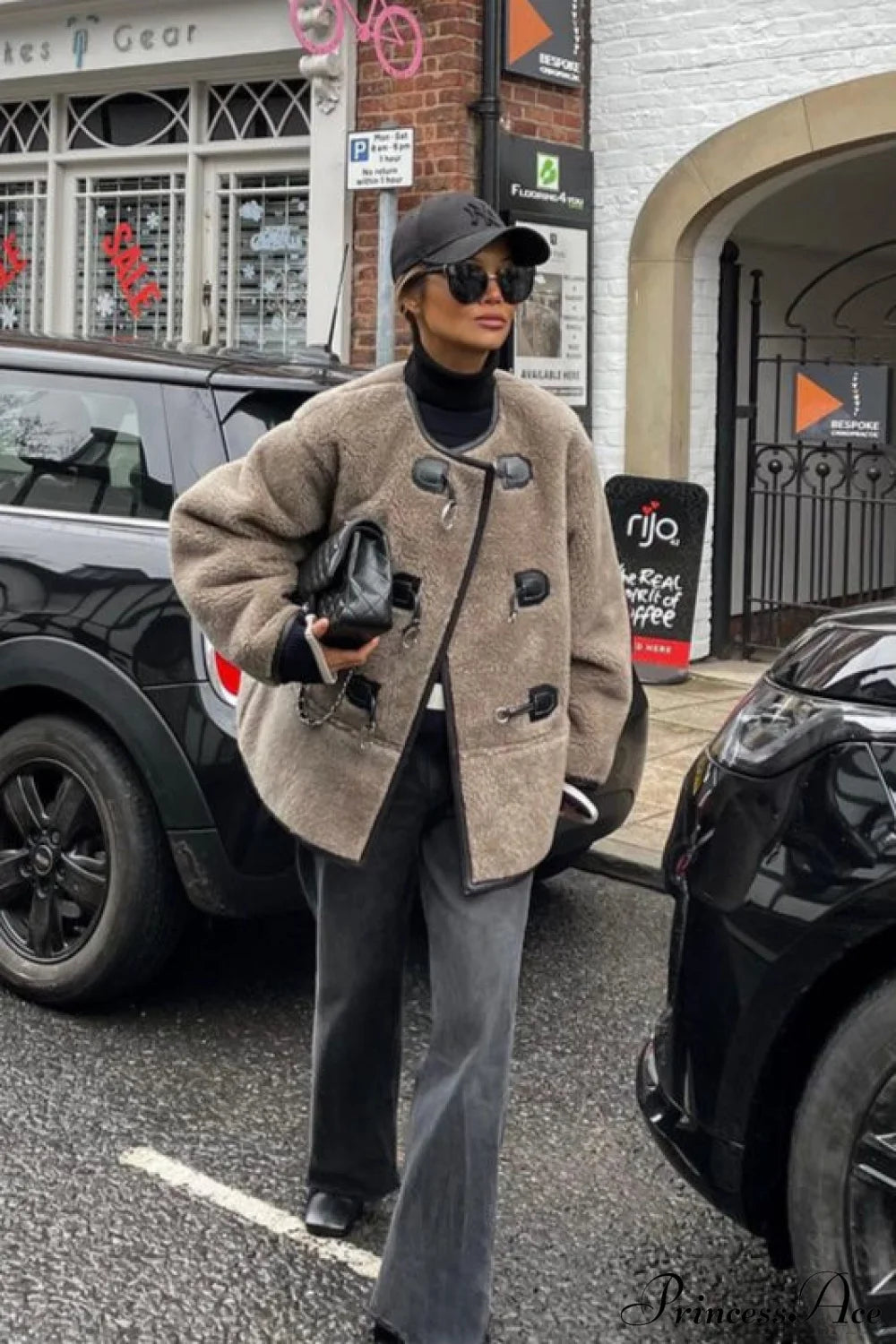 Cashmere Metal Snap Cardigan Coat