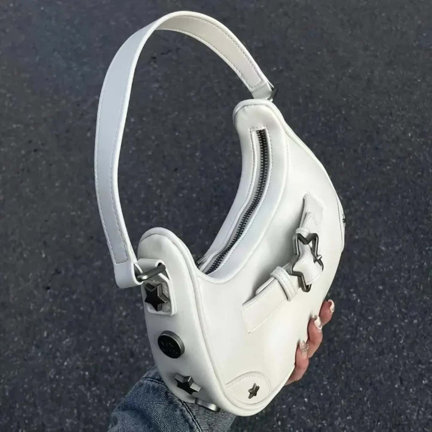 Casual Cute White Star Shoulder Bag shoulder-250126