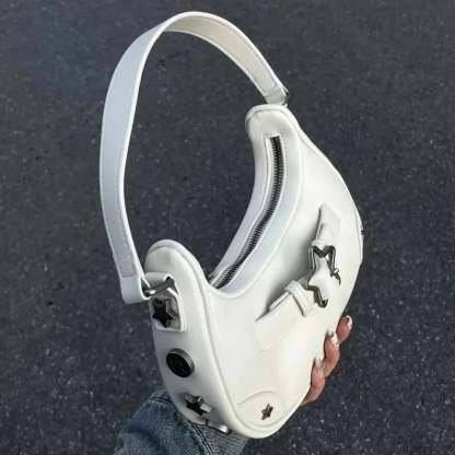 Casual Cute White Star Shoulder Bag shoulder-250126