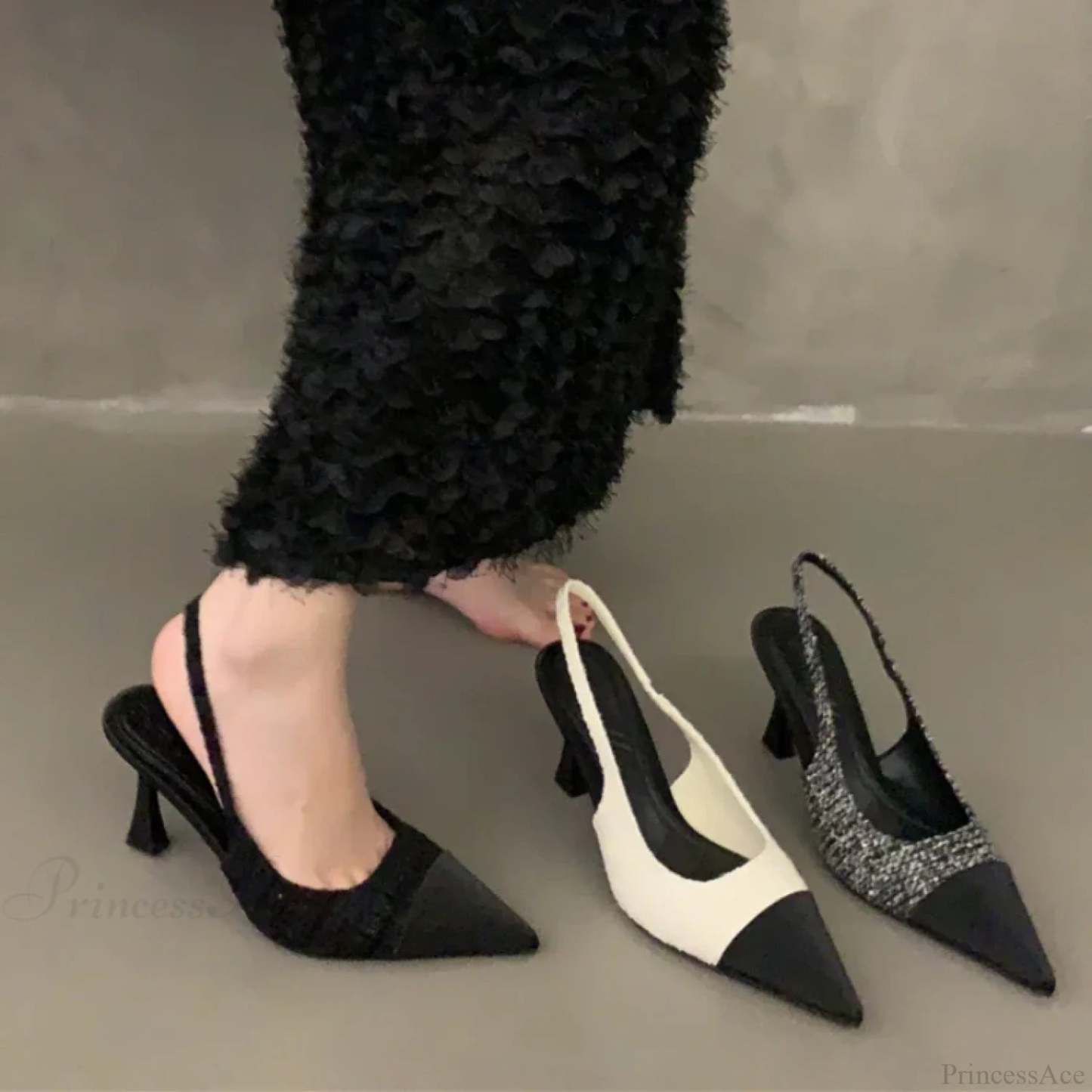 Casual Fashion Shallow Pointed Solid Color Sexy Elegant Comfortable Low Heel Pump