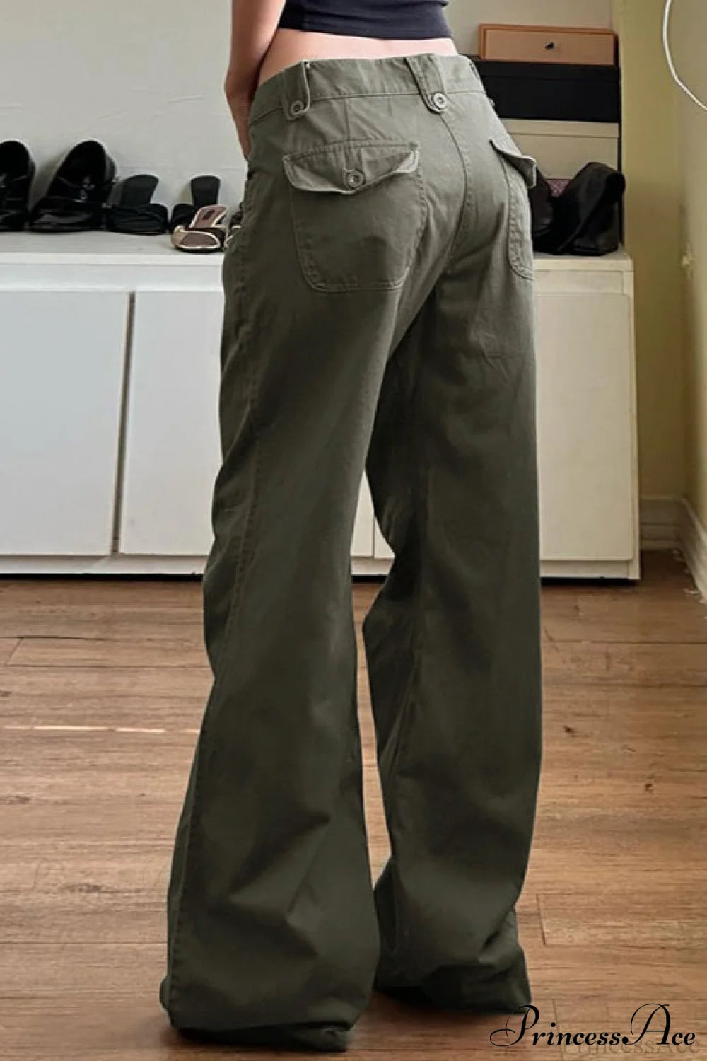 Casual Parachute Wide-Leg Cargo Pants