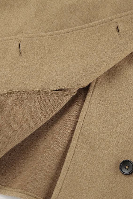 Batwing Sleeve Wool Blend Coat coats